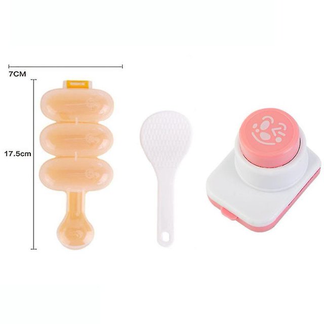 Kit para hacer sushi de 3 uds para niños, coctelera de sushi de dibujos animados de bola de arroz XianweiShao 8390614995864