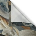 thumbnail image 2 of Ambesonne Abstract Kitchen Curtains, Surreal Swirling Posh Art, 55"x36", Dark Slate Blue and Tan, 2 of 3