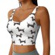 thumbnail image 2 of Fotbe Dachshund Dog Puppy Sujetador Deportivo Largo sin Aros para Mujer con Almohadillas y Soporte Medio, Transpirable y Absorbente, Camiseta Tipo Chaleco o Tank Top-XX-Large, 2 of 8