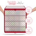 thumbnail image 3 of Hearth & Harbor Small Christmas Ornament Storage Box - Fits up to 64 Holiday Ornaments - Red Plastic Cube, 3 of 7