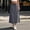Dark Gray, variant on Womens Cargo Long Skirt Low Waist Drawstring Long Skirt Ruched Vintage Slit Cargo Skirt with Pockets Dark Gray M(M)