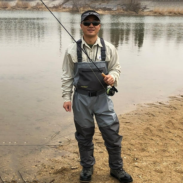 Adults Water Fishing Waders Chest Wader with Stocking Foot for Fly