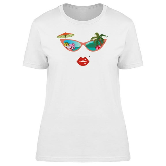 Sunglasses And Lips Tee Women's -Image by Shutterstock