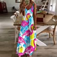 thumbnail image 3 of Flamingo Pattern Sleeveless Dress Woman Fashion Long Dresses Women's Summer Suit Dress Summer 2025 Women, 3 of 7