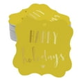 thumbnail image 1 of Inkdotpot Pack Of 100 Real Gold Foil Bracket Shape Paper Tags Happy Holiday Favor Hang Tags, 1 of 6