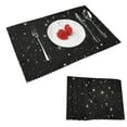 thumbnail image 1 of DouZhe Polyester Set de 4 Sets de Table, Étoiles de Nuit Ciel Étoilé Motif Résistant à la Chaleur Place Mats pour Table à Manger, 12 "x 18", 1 of 6