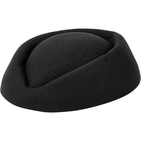 Stewardess Pillbox Hat Fascinator Base Cap Wool Air Hostesses Pillbox Hat Cocktail Fascinator Base DIY