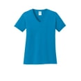 thumbnail image 5 of Port & Company ® Ladies Core Cotton V-Neck Tee. LPC54V, 5 of 6