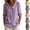 #01 Purple, variant on Women's Retro Peter Pan Collar Striped Cotton Linen Shirt - 3/4 Sleeve Button Down Blouse for Casual Summer Beach ,M,#01 Red