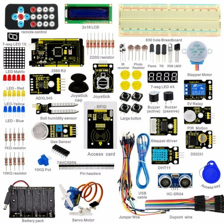 Mega 2560 Starter Learning Kits For Arduino 1602 LCD RFID Relay Motor (Best Motor Driver For Arduino)