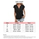 thumbnail image 4 of Camiseta de manga corta con cuello en V para mujer, blusa de manga corta con volantes y botones elegantes a la moda, 4 of 5