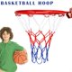 thumbnail image 4 of Wartleves Aro de baloncesto con red para montar en la pared, plegable, para exteriores, juguetes para interiores, 4 of 7