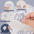 thumbnail image 5 of 100Pcs Butterflies Mushroom Flower Water Soluble Embroidery Patterns Stabilizers Hand Sewing Stick and Stitch Transfers Fabric Wash Away Pre-Printed Self Adhesive, 5 of 9