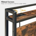 thumbnail image 6 of HOOBRO King Size Headboard with 2 Outlets and 4 USB Ports Adjustable Height Storage Rack Rustic Brown and Black BF98UBH01, 6 of 9