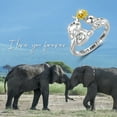 thumbnail image 5 of BNNG Mom Daughter Elephant Ring 925 Sterling Silver Adjustable Love Heart Finger Rings Pendant for Women Wife Mom Daughter Jewelry Gift, 5 of 6