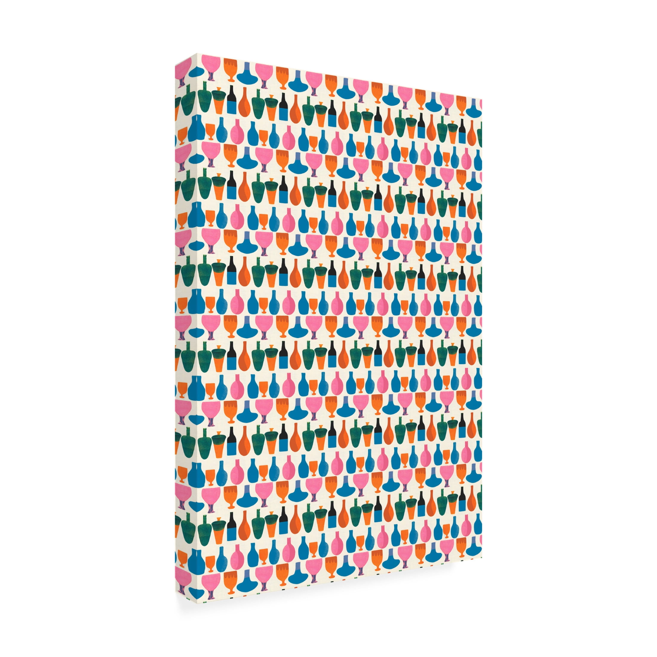 Canvas Wall Art - Treechild 'Kitchen Pattern' Wall Art for Living Room, Bedroom, or Office D?cor by Trademark Fine Art - 22 x 32 Inches