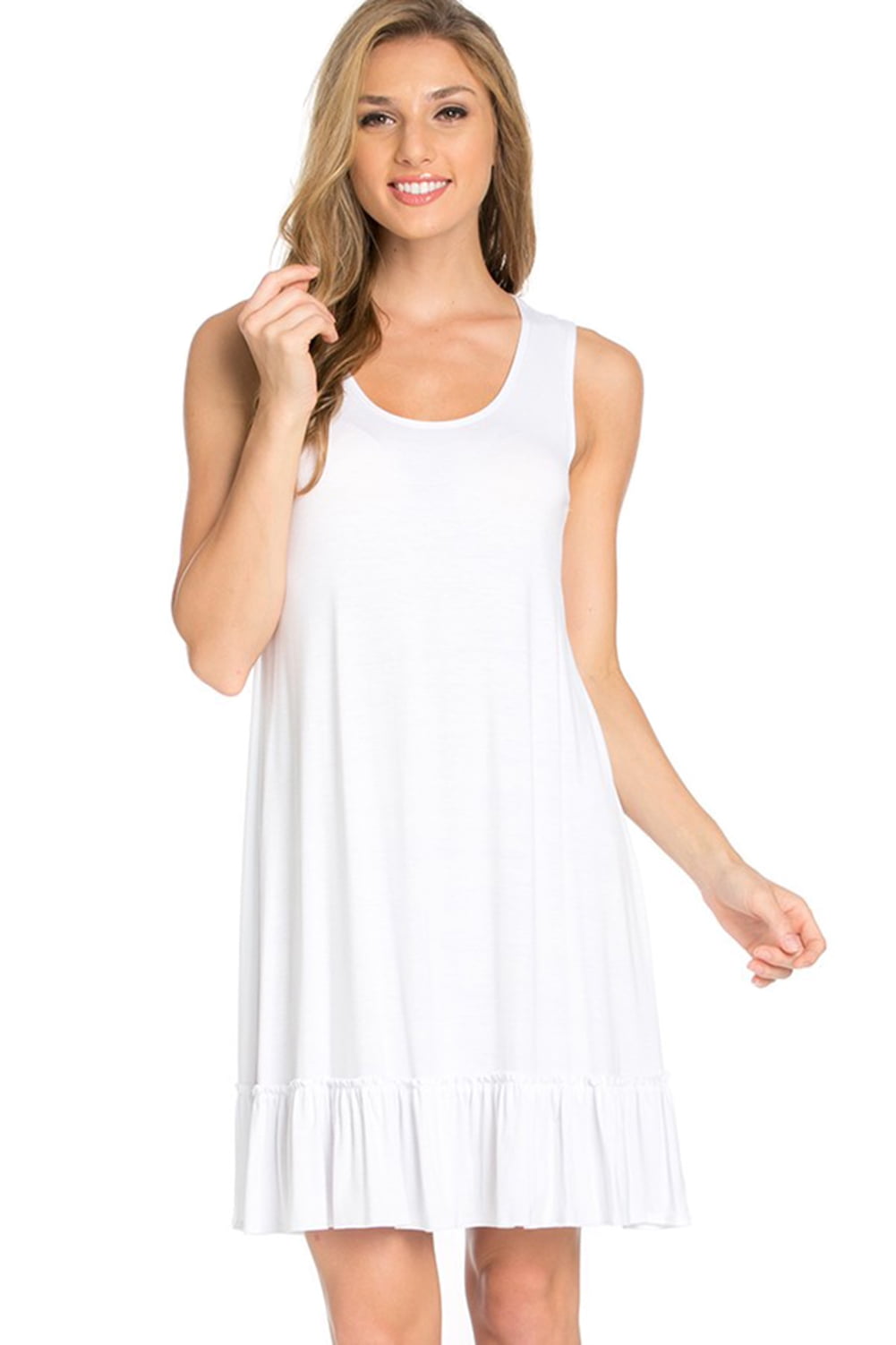 white ruffle sundress