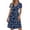 H-Floral Navy, variant on UVN Dresses for Women Deep V Neck Short Sleeve Summer Sundress Midi Party dress with Pocket