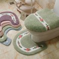 thumbnail image 1 of BeesClover Tapis de Toilette en Forme de U Antidérapant Style Pastorable, 1 of 8