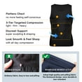 thumbnail image 6 of MANIFIQUE 3 Packs Compression Shirts for Men Gynecomastia Tank Tops Body Shaper Vest Slimming Base Layer Belly Control Undershirt, 6 of 7