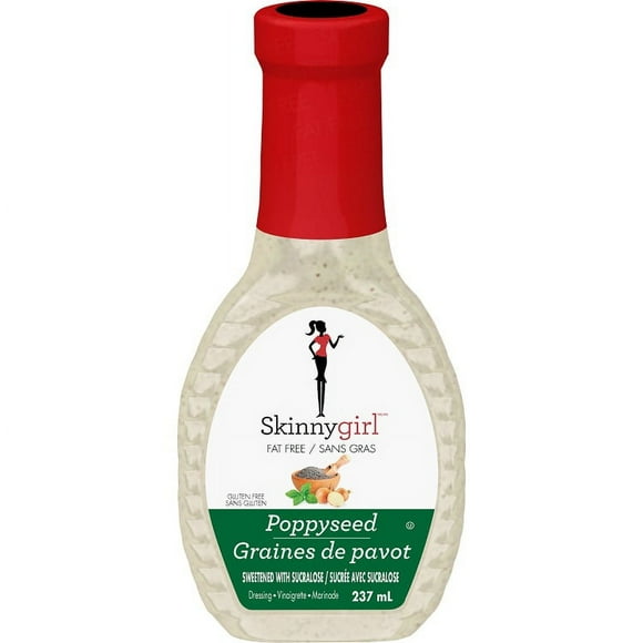 Skinnygirl Poppyseed Dressing, Fat-Free, Sugar-Free Salad Dressing, 237 ml, SKINNYGIRL DRESSING POPPYSEED