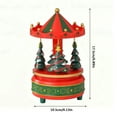 thumbnail image 2 of Christmas Carousel Figurines Decoration Christmas Village House Musical Carousel with 4 Horses Go Round, Music Box Gift for Girls and Boys, 2 of 8