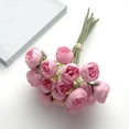 thumbnail image 6 of 27 Heads Artificial Tea Roses And Peonies Bouquet, European Style Home Decoration Wedding Party Photography Props, Realistic Pu Petals Stems, 6 of 6