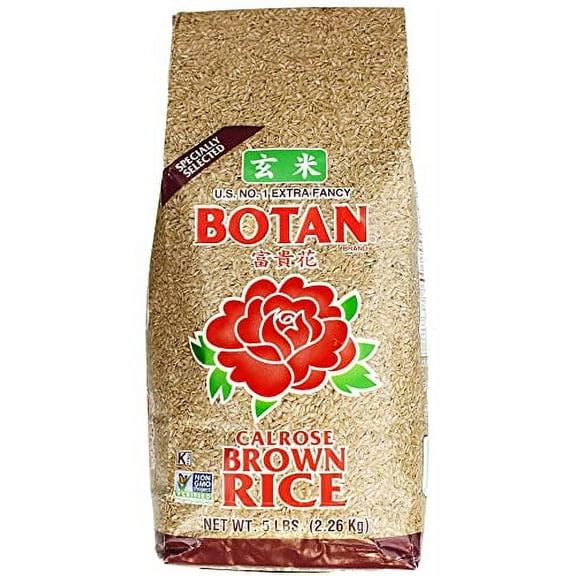 BOTAN Calrose Brown Rice, 5-Pound