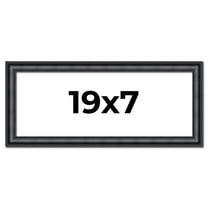 19x7 Frame Black Real Wood Picture Frame Width 1.25 inches | Interior Frame Depth 0.5 inches |