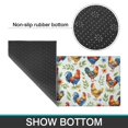 thumbnail image 6 of Rooster and Foliage White Pattern Anti Fatigue Kitchen Rugs Set Of 2, Non Slip Washable Decorative Floor Mats for Kitchen Sink Laundry, 17"x30" and 17"x47", 6 of 6