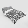 thumbnail image 3 of Ambesonne Damask Bedding Set 3 Pcs, Black and White Baroque, Twin XL, Black White, 3 of 3