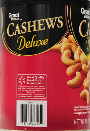 Great Value Low Salt Dlx Whole Cashews
