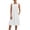 White, variant on WRKEKC Casual Dresses for Women Solid Crew Neck Sleeveless Linen Cotton Pockets Midi Versatile Casual Wear Chic