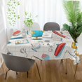 thumbnail image 3 of Yayeee Tablecloths 60" x 108" Rectangle Wrinkle Resistant Party Table Cover, Colorful School, 3 of 8