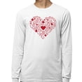 thumbnail image 2 of Nurse Icons Heart Long Sleeve Shirt Unisex Small White, 2 of 5