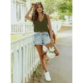 thumbnail image 5 of MOSHU Tank Tops for Women Flowy Deep V Neck Women Shirts Loose Fit Summer Sleeveless Tops, 5 of 9