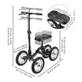 thumbnail image 3 of Yescom Steerable Knee Scooter Leg Walker Crutch Alternative All-terrain with Disk Brake, 3 of 14