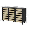 thumbnail image 3 of HOMCOM Shoe Cabinet with Adjustable Shelves for 15 Pairs of Shoes, Black, 3 of 10