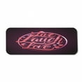 thumbnail image 1 of Live Laugh Love Computer Mouse Pad, Vibrant Romantic Vintage Stamp Inspired Circle Popular Saying Print, Rectangle Non-Slip Rubber Mousepad Large, 31" x 12", Coral Plum White, by Ambesonne, 1 of 2