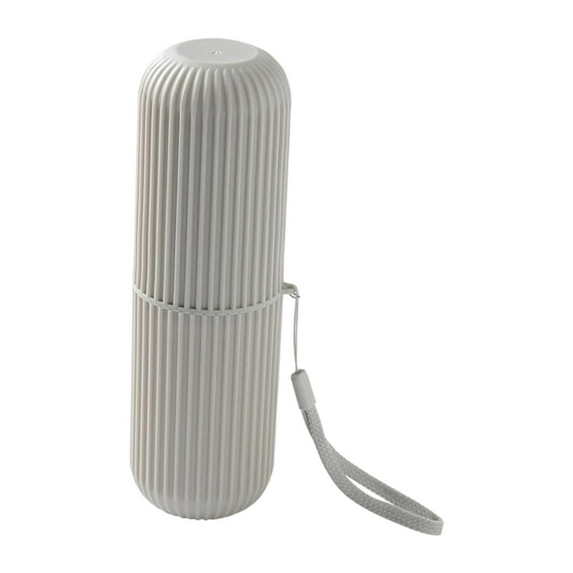 DOLITY Boîte de Rangement pour Brosse à Dents Portable Conteneur de Voyage Multifonction pour Brosse à Dents Gris
