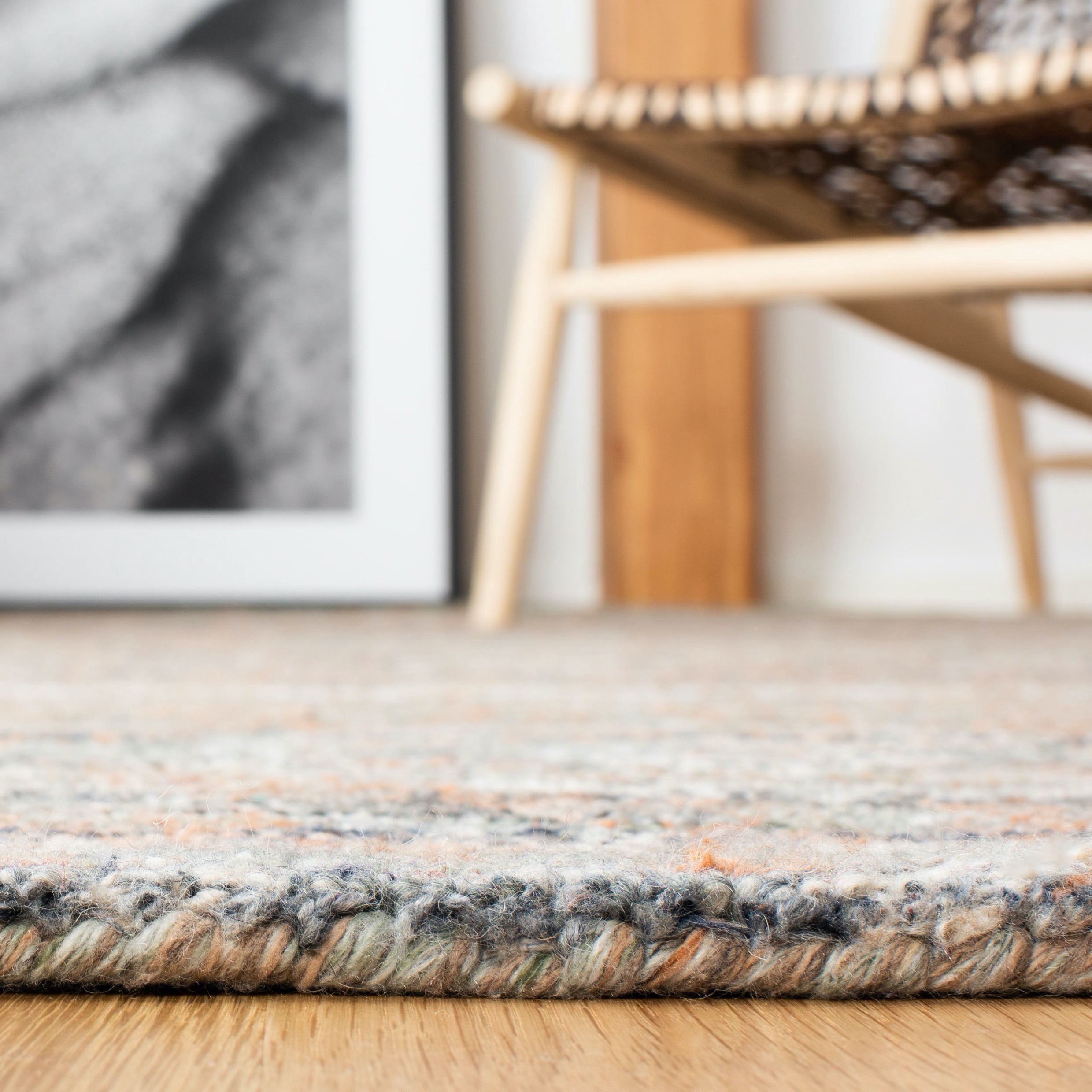 SAFAVIEH Marquee Esmond Geometric Runner Rug, Grey/Rust, 2'6" x 8'