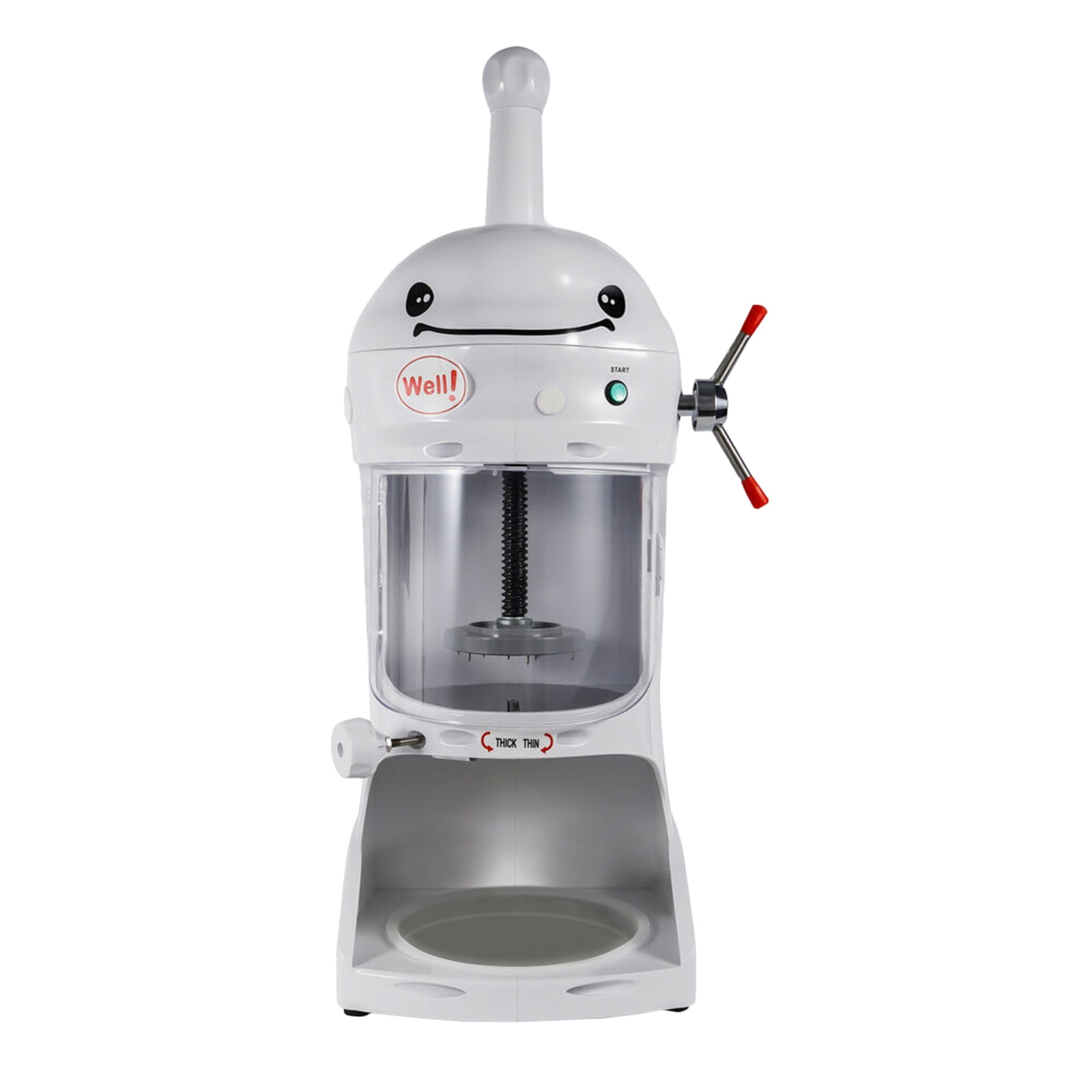 Loyalheartdy 350W Electric Ice Shaver Commerial Automatic Ice Crusher Low Noise Snow Cone Ice Slush Making Machine