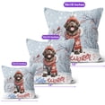 thumbnail image 4 of Hello Winter Newfoundland Smiling in Red Scarf Hat Welcome Christmas Pillow Cushion Double Sided Newfie Dog Lover Gifts Throw Pillow - 00017, 4 of 4