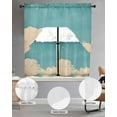 thumbnail image 3 of Teal Blue Sky Kitchen Curtains Sets 24 Inch Length with Valance, Vintage Modern Clouds Landscape Swag Valances and Tiers Curtain Set Drapes Swag Curtains for Living Room, Bathroom, Bedroom, Cafe, 3 of 6