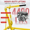 thumbnail image 2 of 2 Ton Cherry Picker Engine Hoist, Folding Engine Crane,4400lb Engine Hoist Lift, Heavy Duty Hydraulic Engine Shop Crane with 6 Casters, Telescopic Boom Hitch For Automotive Repair, Garage Use, 2 of 7