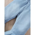 thumbnail image 6 of Kucnuzki 12 Months Infant Baby Girls Pants 12-18 Months Flared Denim Pants Jeans Pants Blue, 6 of 7