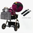 thumbnail image 7 of Diaper Bag Tote with Pacifier Holder Travel Diaper Bag with Adjustable Shoulder Strap and Insulated Pockets, Gray, 7 of 7