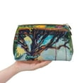 thumbnail image 4 of Picia Whimsical Treehouse Painting Print Leather Makeup Bag Make Up Bag Travel Toiletry Bag for Her Girlfriend Teacher Teen Girl Gifts, 4 of 8