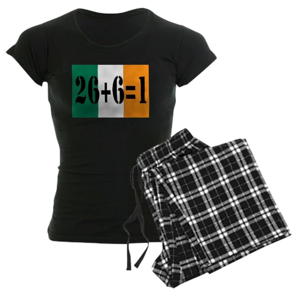 CafePress - Irish Pride Women's Dark Pajamas - Women's Short Sleeve Print T-Shirt and Pants Dark Cotton Pajama Set