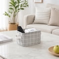 thumbnail image 4 of Hyknon Fabric Storage Basket with Handles, 7.9x6.3x5.1 Inch, Decorative Organizer Bins for Closet Bedroom Toys Books Home Organization, 4 of 7